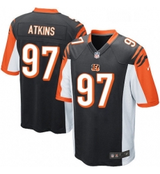 Youth Nike Cincinnati Bengals 97 Geno Atkins Game Black Team Color NFL Jersey