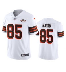 Cleveland Browns 85 David Njoku Nike 1946 Collection Alternate Vapor Limited NFL Jersey  White