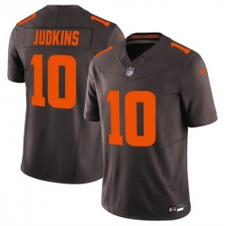 Men Cleveland Browns 10 Quinshon Judkins Brown 2025 F U S E  Alpha Dawg Limited Stitched Football Jersey Men Cleveland Browns 10 Quinshon Judkins Brown 2025 F U S E  Alpha Dawg Limited Stitched Football Jersey