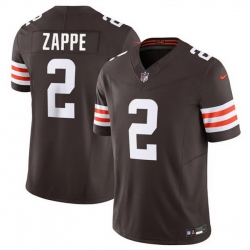 Men Cleveland Browns 2 Bailey Zappe Brown 2024 F U S E  Vapor Limited Stitched Football Jersey