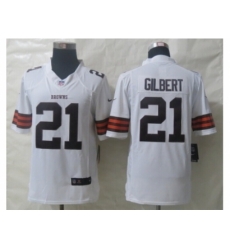 Nike Cleveland Browns 21 Justin Gilbert White Limited NFL Jersey