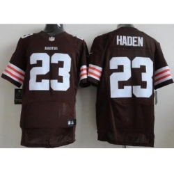 Nike Cleveland Browns 23 Joe Haden Brown Elite NFL Jersey