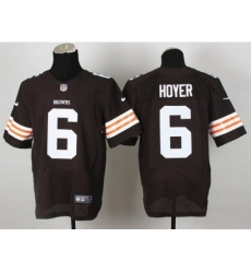 Nike Cleveland Browns 6 Brian Hoyer Brown Elite NFL Jersey