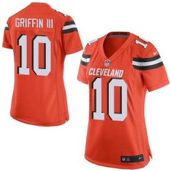Nike Browns #10 Robert Griffin III Orange Alternate Womens Stitched NFL Nike Browns #10 Robert Griffin III Orange Alternate Womens Stitched NFL