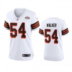 Women Cleveland Browns 54 Anthony Walker Nike 1946 Collection Alternate Game Limited NFL Jersey   White