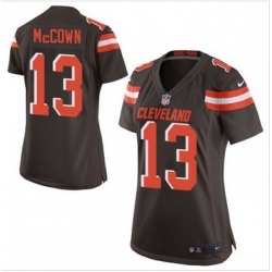 Women Nike Browns #13 Josh McCown Brown Team Color Stitched NFL New Elite Jersey Women Nike Browns #13 Josh McCown Brown Team Color Stitched NFL New Elite Jersey