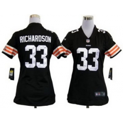 Women's Nike Cleveland Browns 33# Trent Richardson Brown Nike NFL Jerseys Women's Nike Cleveland Browns 33# Trent Richardson Brown Nike NFL Jerseys