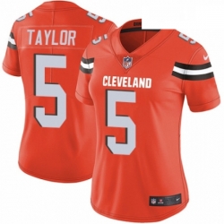 Womens Nike Cleveland Browns 5 Tyrod Taylor Orange Alternate Vapor Untouchable Limited Player NFL Jersey Womens Nike Cleveland Browns 5 Tyrod Taylor Orange Alternate Vapor Untouchable Limited Player NFL Jersey