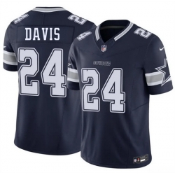 Men Dallas Cowboys  24 Malik Davis Navy 2026 F U S E Vapor Untouchable Limited Stitched Football Jersey