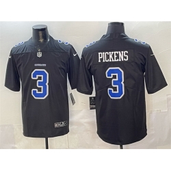 Men Dallas Cowboys 3 George pickens Black Fashion Vapor Untouchable Limited Stitched Football Jersey