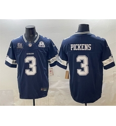 Men Dallas Cowboys 3 George pickens Navy F U S E With 5x Super Bowl Champions 26 Established In 1960 Patch Vapor Limited Stitched Football Jersey Men Dallas Cowboys 3 George pickens Navy F U S E With 5x Super Bowl Champions 26 Established In 1960 Patch Vapor Limited Stitched Football Jersey