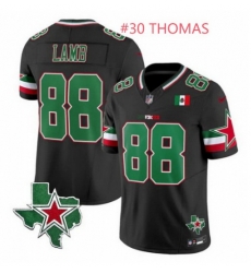 Men Dallas Cowboys #30 Juanyeh Thomas 2024 Mexico Black F U S E Stitched Football Jersey