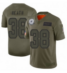 Men Dallas Cowboys 38 Jeff Heath Limited Camo 2019 Salute to Service Football Jersey