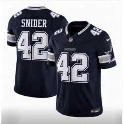 Men Dallas Cowboys 42 Snider Navy 2026 F U S E Vapor Untouchable Limited Stitched Football Jersey