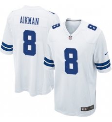 Mens Nike Dallas Cowboys 8 Troy Aikman Game White NFL Jersey