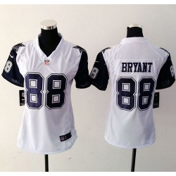 Nike Cowboys 88 Dez Bryant White Womens Stitched NFL Elite Rush Jersey