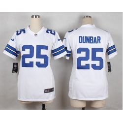 Women Nike Cowboys #25 Lance Dunbar White NFL Elite Jersey