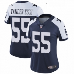 Womens Nike Dallas Cowboys 55 Leighton Vander Esch Navy Blue Throwback Alternate Vapor Untouchable Limited Player NFL Jersey