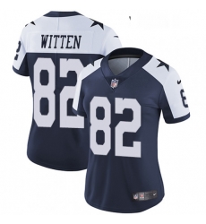 Womens Nike Dallas Cowboys 82 Jason Witten Elite Navy Blue Throwback Alternate NFL Jersey