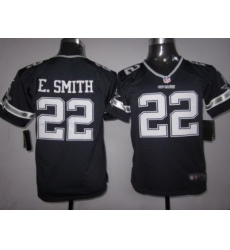 Youth Nike Dallas Cowboys 22# E.SMITH Blue Nike NFL Jerseys