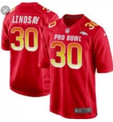 Denver Broncos #30 Lindsay Pro Bowl Red Jersey