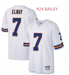 Denver Broncos Champ Bailey #24 White Throwback Stitched NFL Jersey