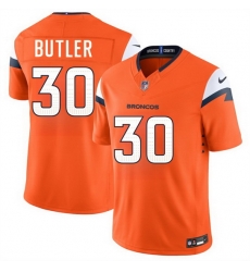 Men Denver Broncos  30 Hakeem Butler Orange 2026 F U S E  Vapor Limited Stitched Football Jersey