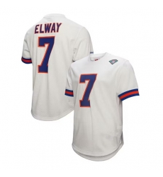 Men Denver Broncos 7 John Elway White Mitchel  26 Ness Stitched Football Jersey