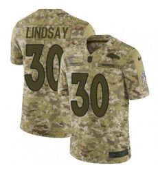 Men Nike Denver Broncos 30 Phillip Lindsay Limited Camo 2018 Salute to Service NFL Jersey