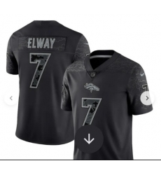 Men Nike Denver Broncos 7 John Elway Black Fashion NFL Jersey