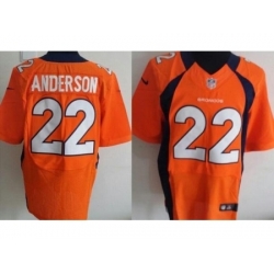 Nike Denver Broncos 22 C.J. Anderson Orange Elite NFL Jersey