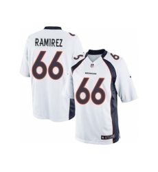 Nike Denver Broncos 66 Manny Ramirez White Game NFL Jersey