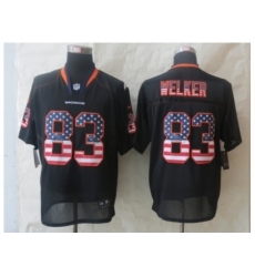 Nike Denver Broncos 83 Wes Welker Black Elite USA Flag Fashion NFL Jersey