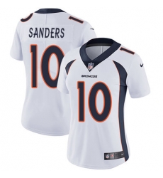 Nike Broncos #10 Emmanuel Sanders White Womens Stitched NFL Vapor Untouchable Limited Jersey