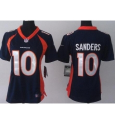 Women Nike Denver Broncos 10 Emmanuel Sanders Blue NFL Jerseys