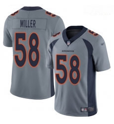 Broncos #58 Von Miller Gray Youth Stitched Football Limited Inverted Legend Jersey