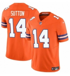 Toddler Denver Broncos Sutton #14 Orange Stitched NFL jersey Toddler Denver Broncos Sutton #14 Orange Stitched NFL jersey