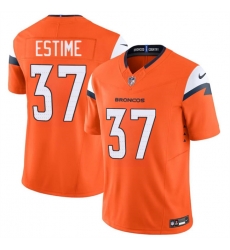 Youth Denver Broncos 37 Audric Estime Orange 2024 F U S E  Vapor Limited Stitched Football Jersey