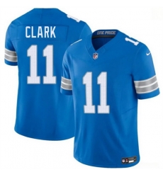 Men Detroit Lions  11 Damone Clark Blue 2026 F U S E  Vapor Limited Stitched Jersey