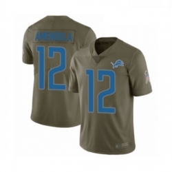 Men Detroit Lions 12 Danny Amendola Limited Olive 2017 Salute to Service Football Jersey