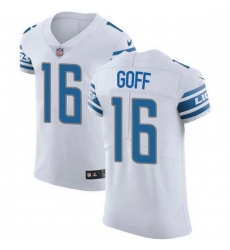 Men Detroit Lions 16 Jared Goff White Men Stitched NFL New Elite Jersey