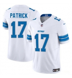 Men Detroit Lions 17 Tim Patrickn White 2024 F U S E Vapor Limited Stitched Jersey