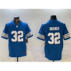 Men Detroit Lions 32 Brian Branch Blue 2024 F U S E  Vapor Limited Stitched Jersey