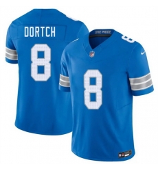 Men Detroit Lions  8 Greg Dortch Blue 2026 F U S E  Vapor Limited Stitched Jersey