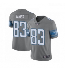 Men Detroit Lions 83 Jesse James Limited Steel Rush Vapor Untouchable Football Jersey