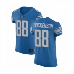 Men Detroit Lions 88 TJ Hockenson Blue Team Color Vapor Untouchable Elite Player Football Jersey