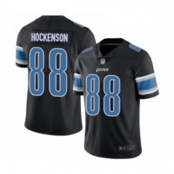 Men Detroit Lions 88 TJ Hockenson Limited Black Rush Vapor Untouchable Football Jersey