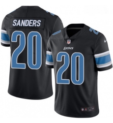 Men Nike Detroit Lions 20 Barry Sanders Limited Black Rush Vapor Untouchable NFL Jersey