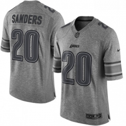 Men Nike Detroit Lions 20 Barry Sanders Limited Gray Gridiron NFL Jersey