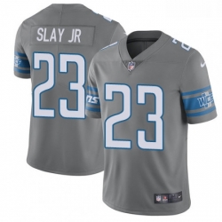 Men Nike Detroit Lions 23 Darius Slay Jr Limited Steel Rush Vapor Untouchable NFL Jersey